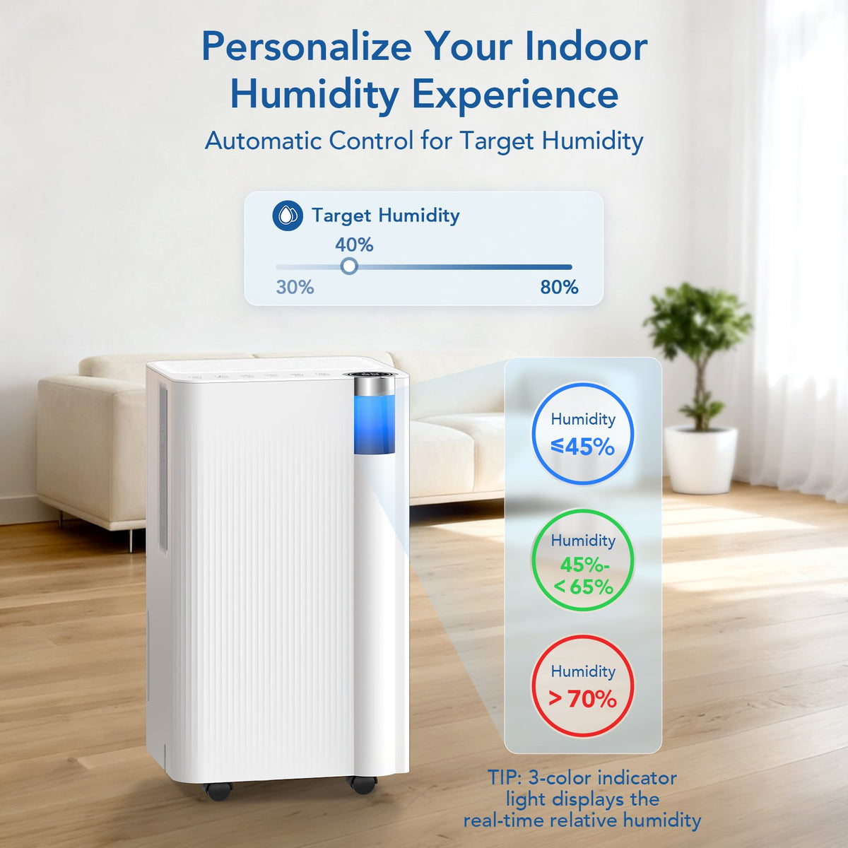 Seavon CT01 Max 34 Pints Dehumidifiers for Home Large Room, Bedroom Up To 2,500 Sq.Ft