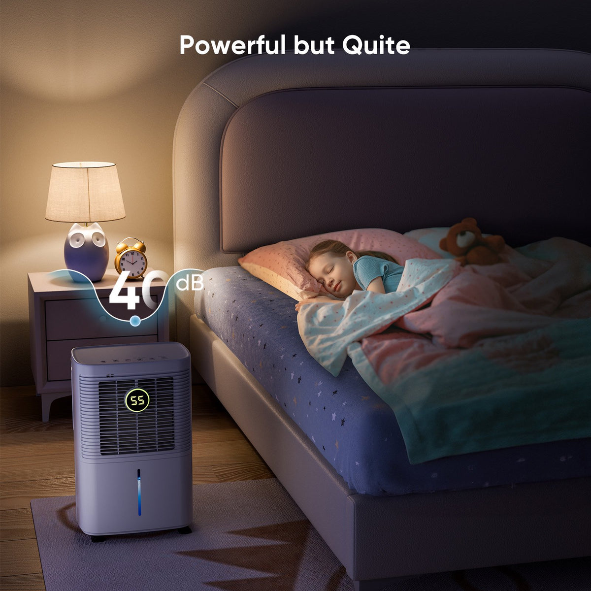 Seavon 34-Pint Dehumidifier for Basement Up to 2,500 Sq. Ft., 40 dB Quiet Dehumidifier with Color Humidity Ring, 3 Modes, 0.5-Gal Tank, 3.3-Ft Drain Hose and Auto Defrost