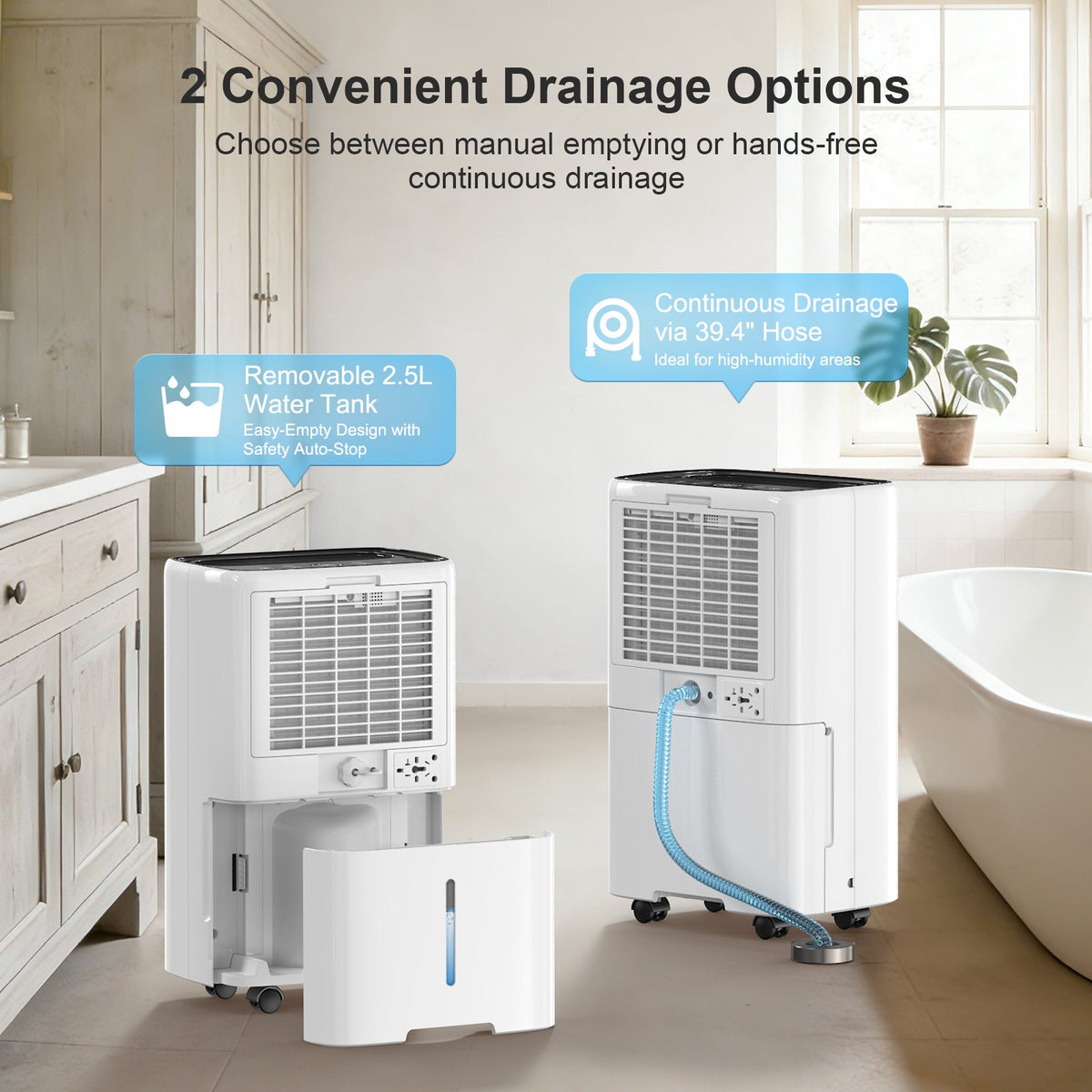 Seavon LT260 52 Pint Dehumidifier for Basement and Home, Up to 5,000 Sq. Ft.