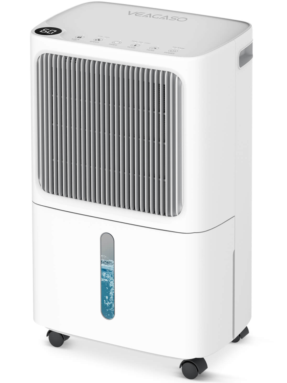 VEAGASO VG600 Portable 34-Pint Dehumidifier with Smart Control, 2,500 Sq. Ft - White